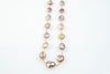 maximum metallic luster pink pearl necklace