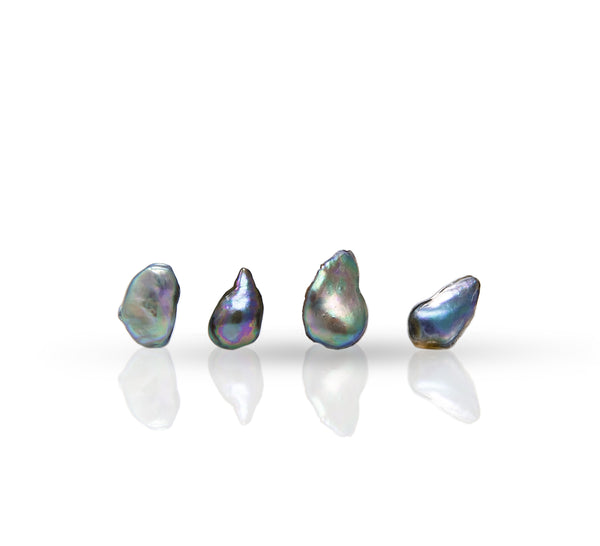 4 pearls lof of Gem quality natural wild found abalone pearl