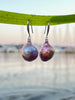 14K white gold and diamond Japan Kasumi pearls earrings