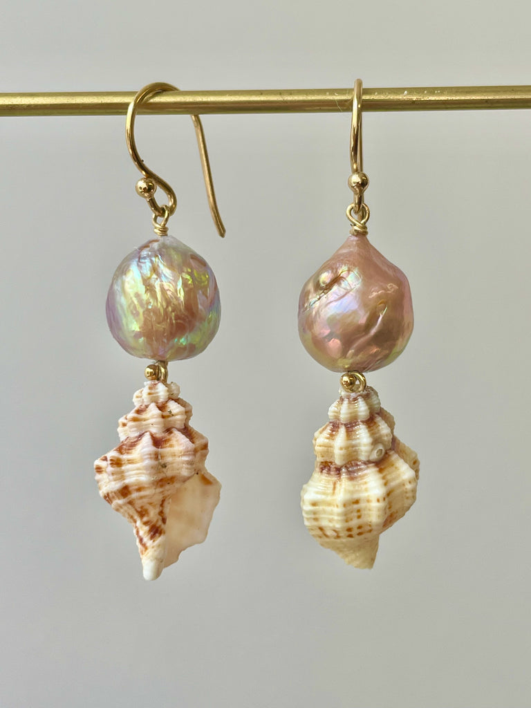 Japan Kasumi pearls and a great pair of seashells earrings