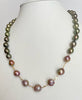 seven sisters Japan Kasumi and green Tahitian pearl necklace
