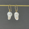 one studded baroque South Sea pearl earrings