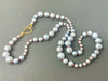 sweet silver pearls on red knots necklace