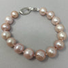 petal pink high luster fresh water pearl bracelet