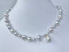 raindrops silver color pearl medley necklace