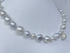 raindrops silver color pearl medley necklace