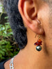 small Tahitian and amber earrings