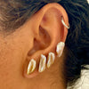mini feather pearl stud earrings
