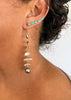 Tahitian and Fresh water mobile crane top earrings