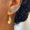 simple drop dramatic golden Japan Kasumi pearl earrings