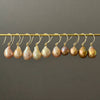beautiful pair of peach/apricot Japan Kasumi pearls on 14K gold ear wires