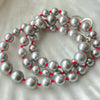 silver fresh water pearls on neon knots