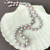 silver fresh water pearls on neon knots
