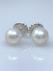 9mm easy white pearl studs
