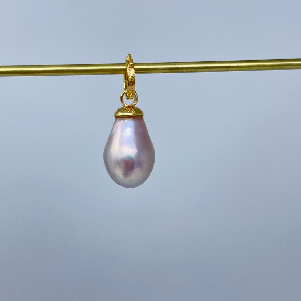 perfect pink drop pearl pendant