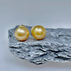 soft golden South Sea pearl studs