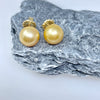 soft golden South Sea pearl studs