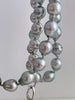 rope of silver baroque Tahitian pearls
