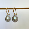 timeless silver drop pearl earrings