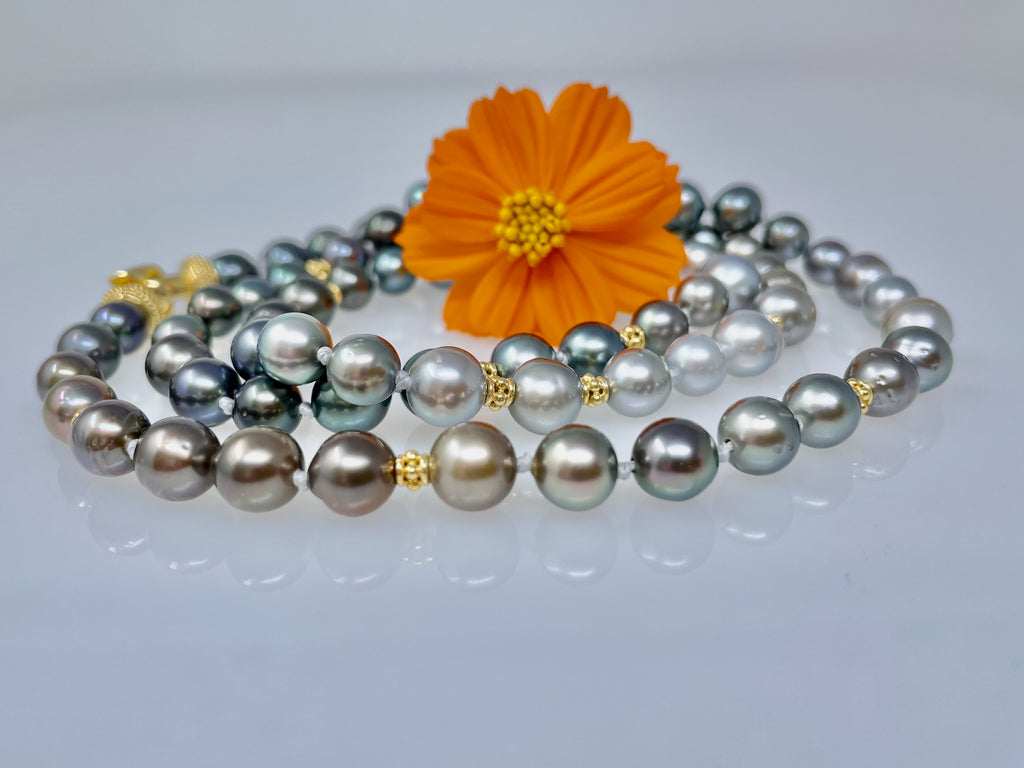 tiny tahitian pearl ombre rope