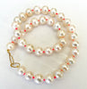 delightful funky white pearls on neon knots