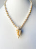 vintage akoya and sea shell mermaid dream necklace