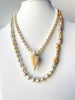 vintage akoya and sea shell mermaid dream necklace