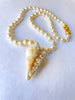 vintage akoya and sea shell mermaid dream necklace