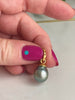 soft pistachio Tahitian pearl pendant
