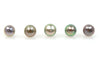 5 pearl lot of fancy color silver tahitian drops
