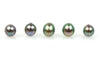 5 pearl lot of light rainbow tahitian pearls
