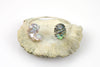 ✓ abalone and textured pearl sterling bangle