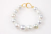 soft silvery white south sea pearl bracelet