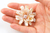 chinese freshwater pearl flower brooch