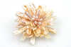 giant peach cluster blossom pearl brooch