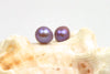 tiny purple egg stud earrings