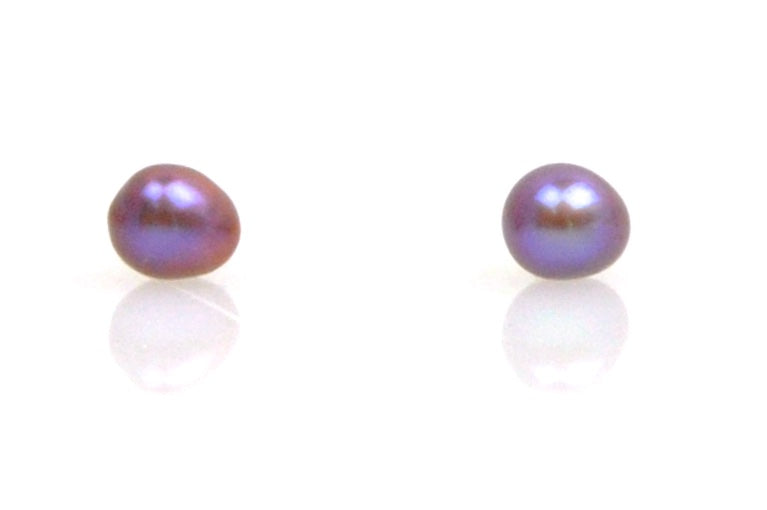tiny purple egg stud earrings