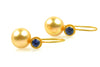 zaina blue sapphire and south sea pearl earrings