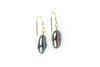 deep color tahitian keshi pearl earrings