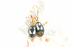 deep color tahitian keshi pearl earrings