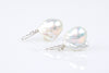 metallic luster flame pearl earrings