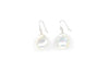 metallic luster flame pearl earrings