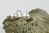 simple white pearl close dangle earrings