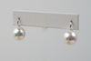 simple white pearl close dangle earrings