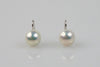 simple white pearl close dangle earrings