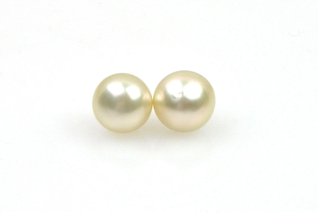 buttery south sea pearl stud earrings