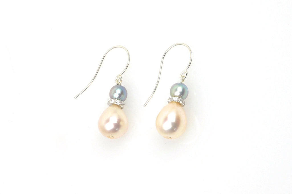 vintage akoya and pearl drop earrings