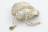 black diamond wheel short pearl necklace