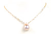 akoya keshi and big drop pearl chain necklace