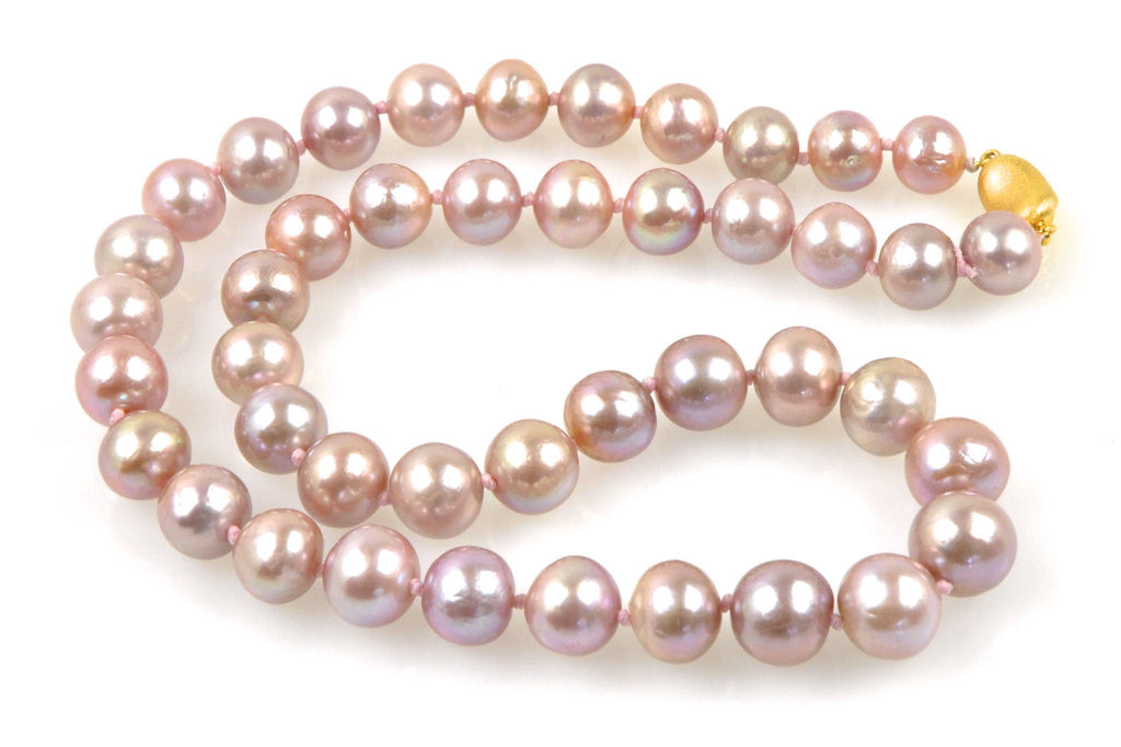 ripple mauve pearl necklace